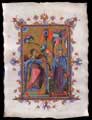 The Annunciation, Parchment, 30 x 20 cm, Natural Paints and Bronze.