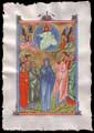 The Ascension, Parchment, 21 x 14 cm, Natural Paints and Bronze.