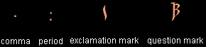 Tengwar punctuation marks